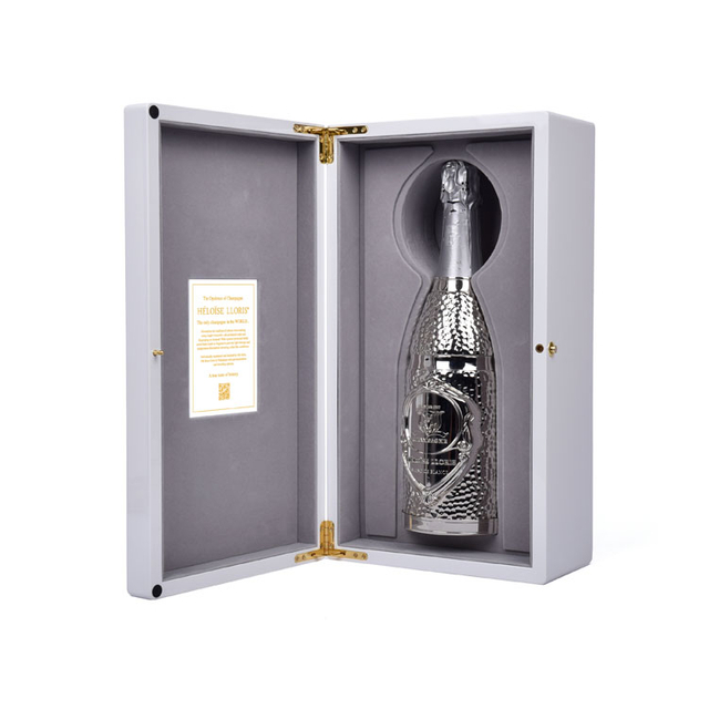 Caja de madera para vino con bisagras de alto nivel para whisky