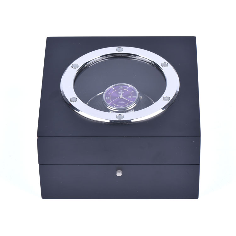 Caja de reloj personalizada cuadrada hecha a mano única de moda de alto grado con caja de embalaje de madera para ventana