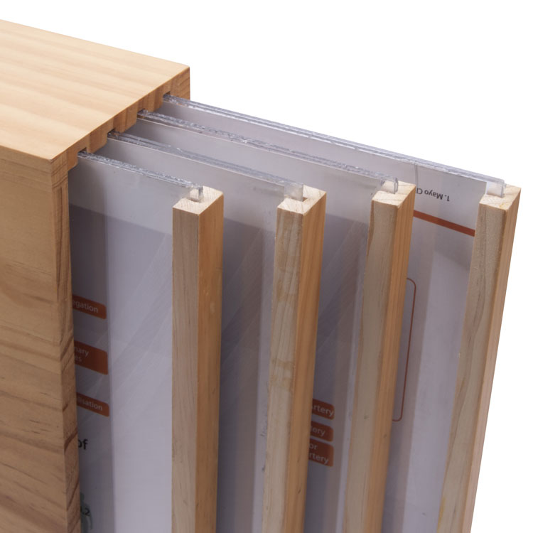 Caja de madera con la caja de correo de papel de papel corrugado impreso personalizado para el embalaje de regalo con el mango