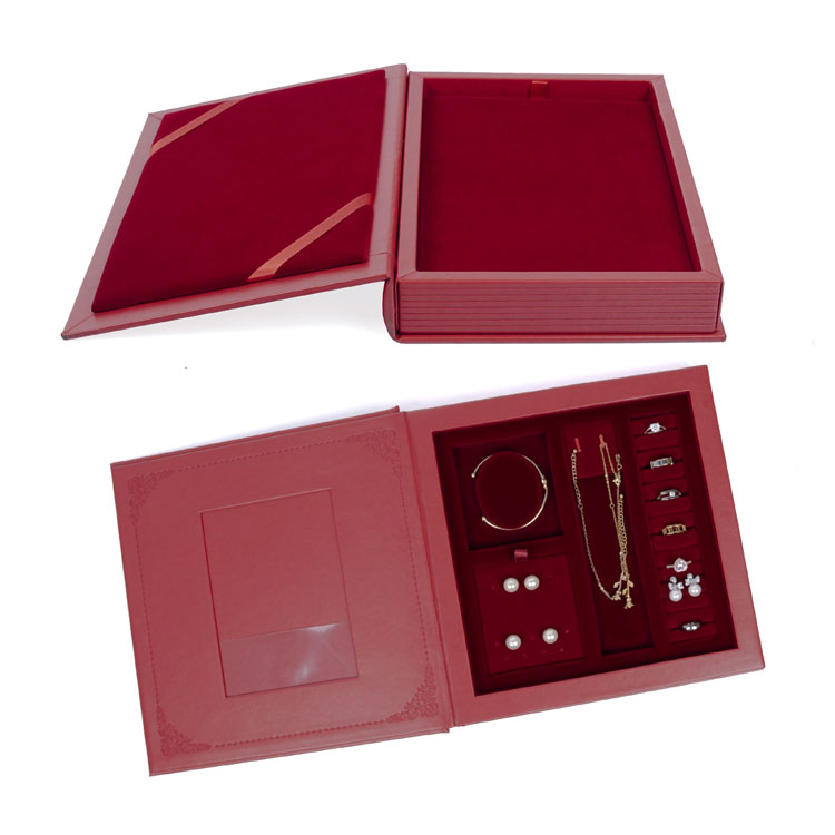 Gemstone Gradiente Color Rigido Mango rígido Joyas de boda de viaje Caja de empaque conmemorativo