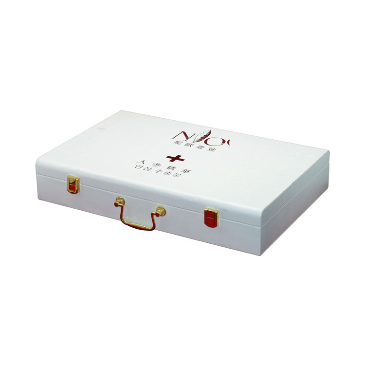 Jewhey White Watch Razor Collar Pin Pearl Gvp White PU Cuero logo cosmético Director esencial Caja de regalos de regalo