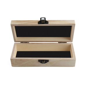 Regalos de madera Bisagras con tapa de vidrio Casas de gafas de granos de madera Caja de gafas de sol