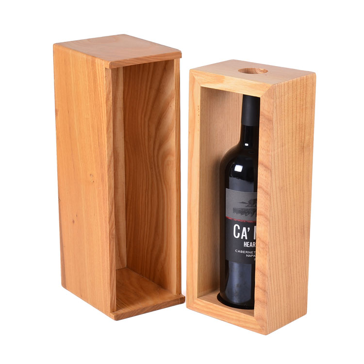 Luxury personalizada de madera personalizada sin copa de vidrio de whisky para la caja de embalaje de madera de regalo