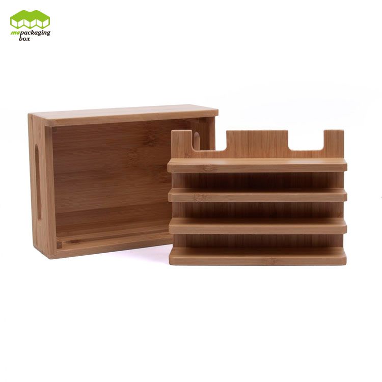 Caja de bambú creativa del cargador de los bancos del poder respetuoso del medio ambiente