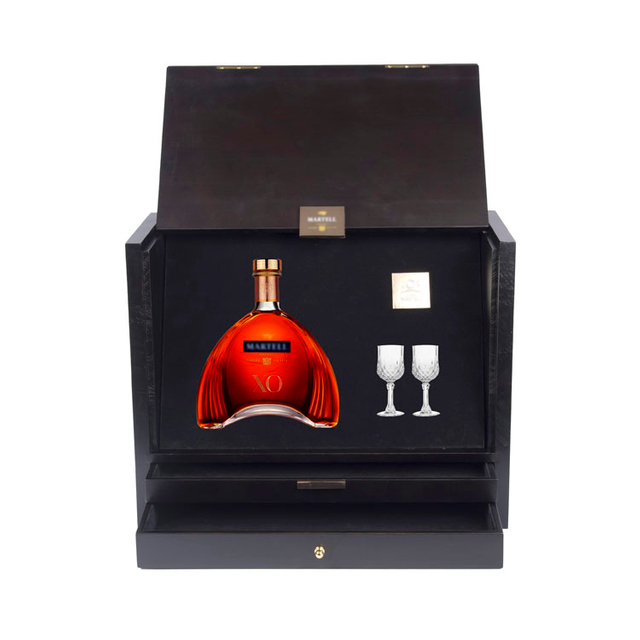 Caja de vino distintiva de madera de pino negro mate