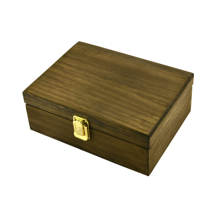 Borrando color de madera de té natural de madera sólida Caja de madera
