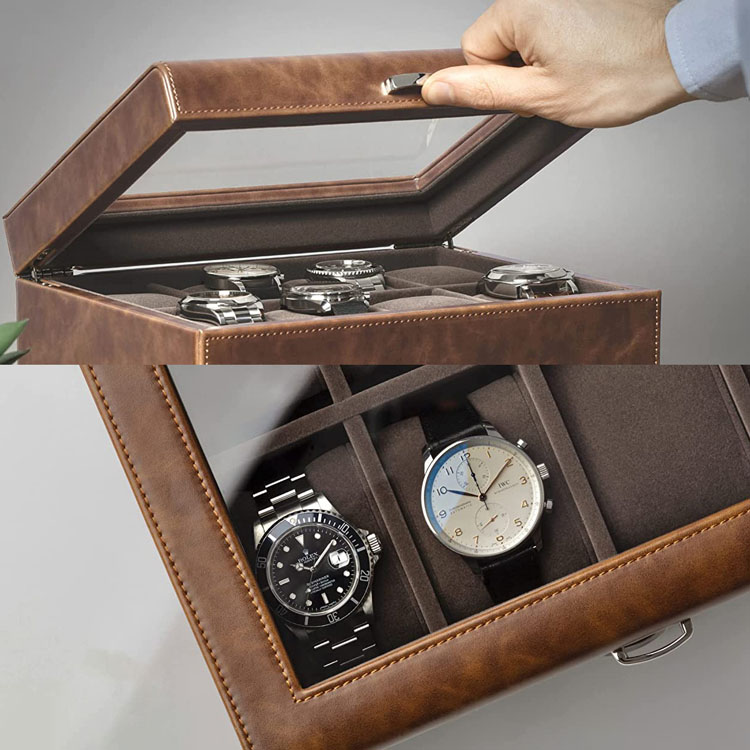 La pintura de alto brillo modificada para requisitos particulares fábrica modifica el lujo de madera de madera para requisitos particulares para embalar la caja de reloj