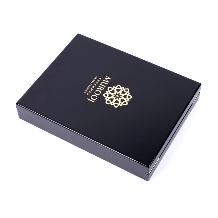 Caja de madera MDF de piano blanca de lujo personalizado para perfume de almacenamiento