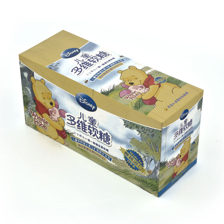 LOGO LOGO ENTRADA DE LA MARCA DE IMPRESIÓN PDQ PANTALLA PAPEL Caja de escritorio corrugado Caja minorista para chocolate cosmético