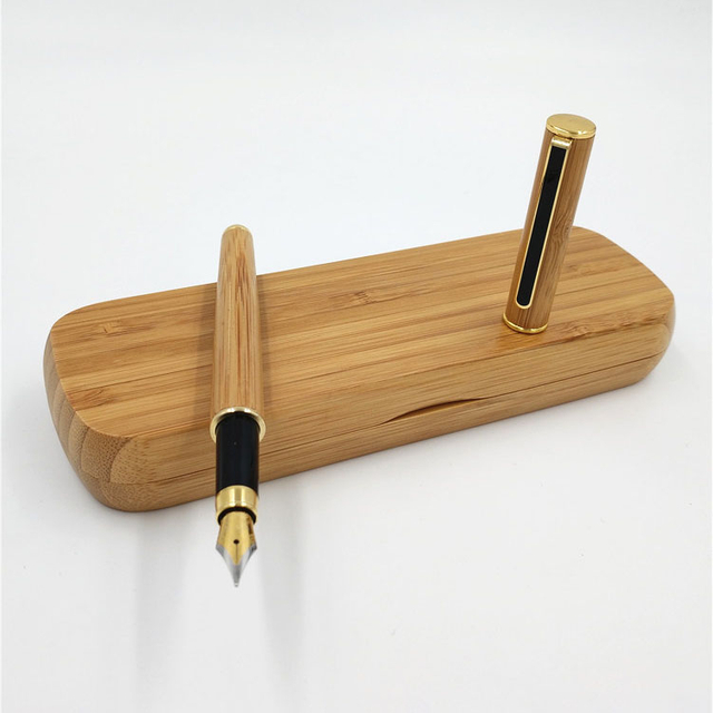 Cajas de regalo de diario de botella de agua de madera Caja de vinos de alta calidad Pen de bambú sin terminar