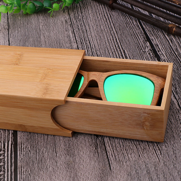 Caja de empaquetado de gafas de sol de lujo con logotipo personalizado de gama alta para regalo, caja de madera de gafas de cuero de PU roja