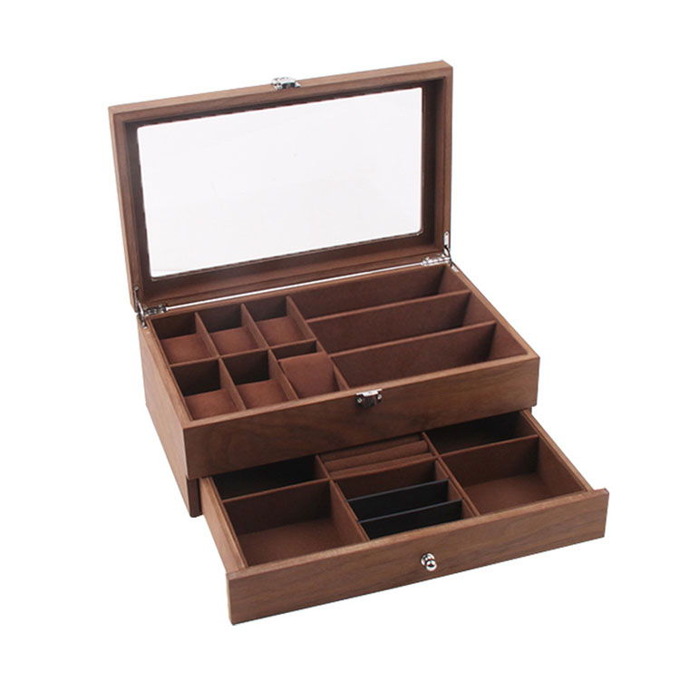 Caja de gafas de sol de madera de cócteles de champán Caja de gafas de sol de madera