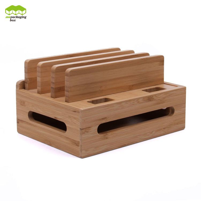 Caja de bambú creativa del cargador de los bancos del poder respetuoso del medio ambiente