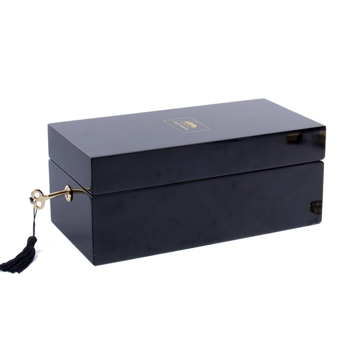 Caja de madera grande de lujo personalizada del paquete del recuerdo de la memoria a granel con la cerradura