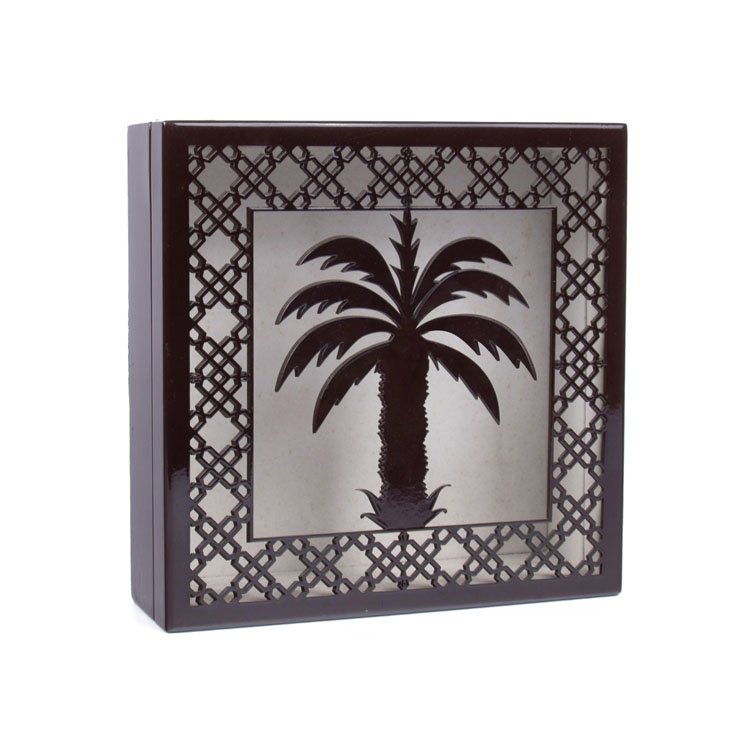 Caja de madera de palmera datilera especial Ramadán