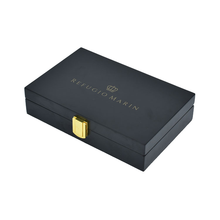Caja de madera de la billetera de la billetera del cinturón de seguridad plateado Caja de madera para regalo