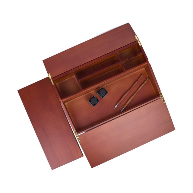 Organizador de bolígrafos Madera de madera Black Maple Box Pen