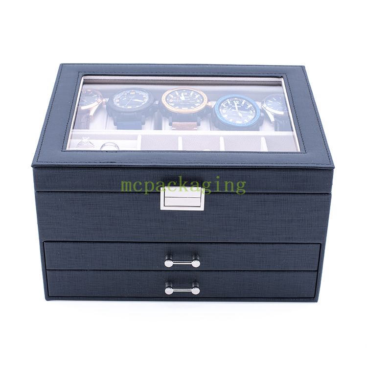 Caja de relojes de madera gafas de sol y joyas restaurando joyería de madera caja de música de joyería de madera