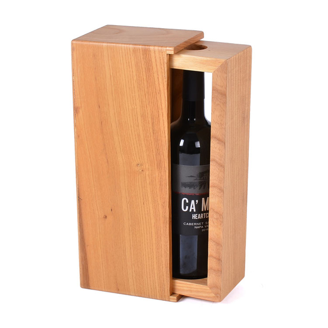 Luxury personalizada de madera personalizada sin copa de vidrio de whisky para la caja de embalaje de madera de regalo