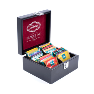 Pioneer Woman Bolsa de té de madera Caja de madera