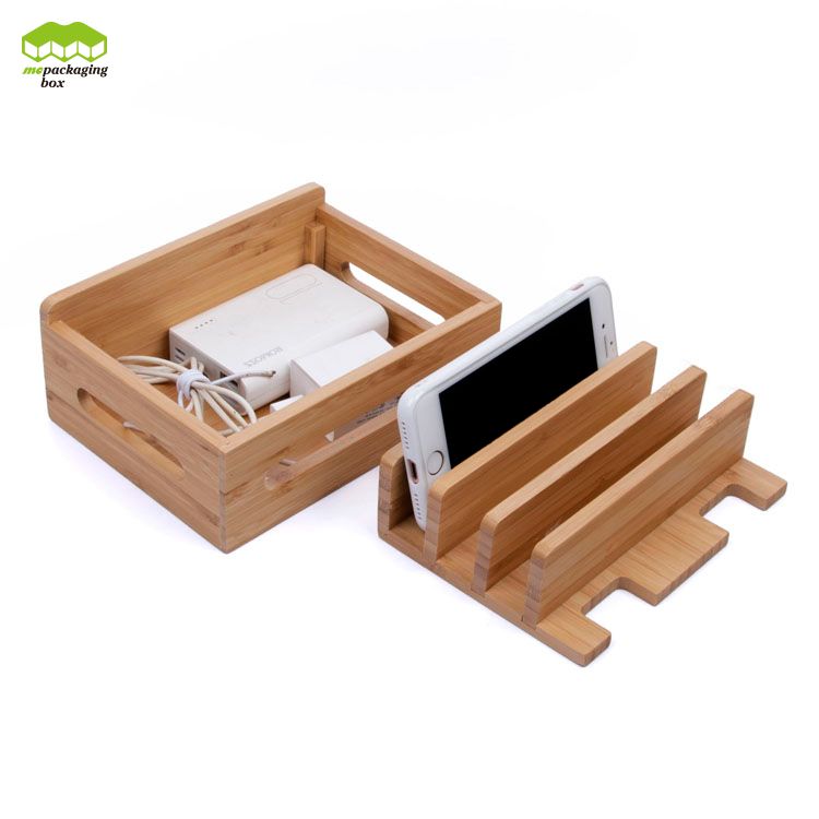Caja de bambú creativa del cargador de los bancos del poder respetuoso del medio ambiente