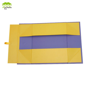 Caja de papel de regalo rígida magnética plegable