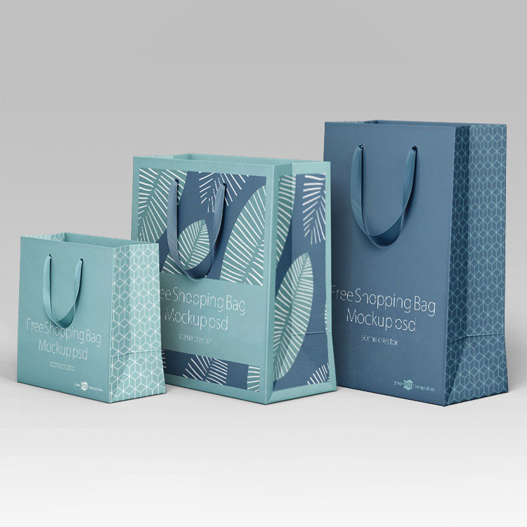 Logotipo al por mayor impreso Kraft Kraft Retail Paper bolsita bolso de compras bolsas de papel con manija y cinta cierre