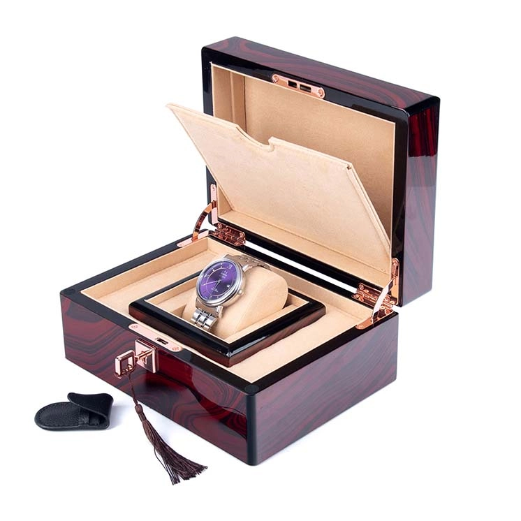 caja de reloj giratoria con enrollador
