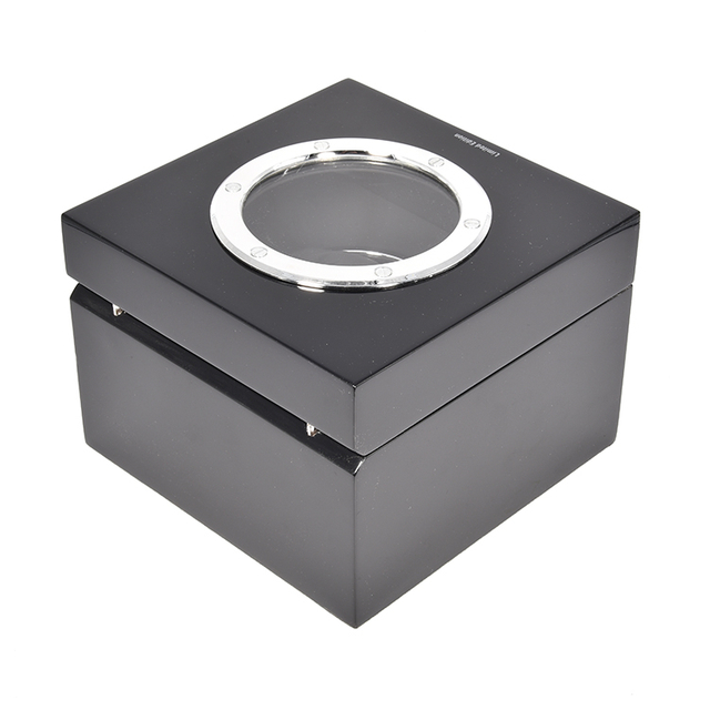 Caja de reloj inteligente personalizada con dos cajones y doble negro con logotipo y ventana