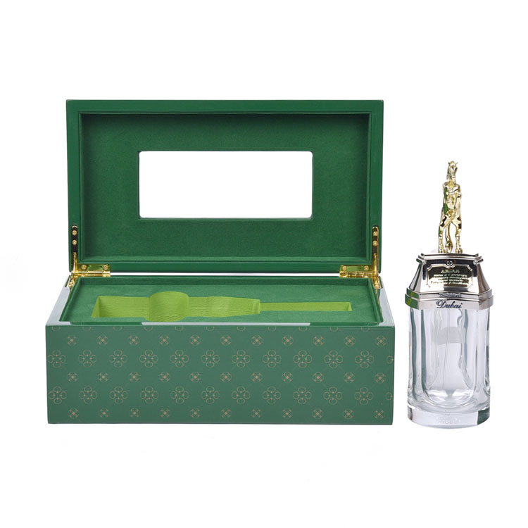 Caja de madera del perfume de lujo del MDF para la caja de almacenamiento de madera de la botella de perfume