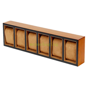 Bandeja de almacenamiento de reloj de madera maciza con 30 ranuras, organizador de almohadas para reloj, bandeja de exhibición, escaparate