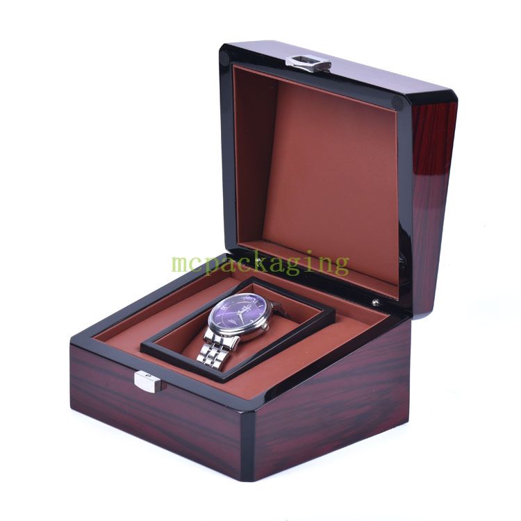 Fabricante de cajas de relojes premium en China con pantalla acrílica para envases de regalo