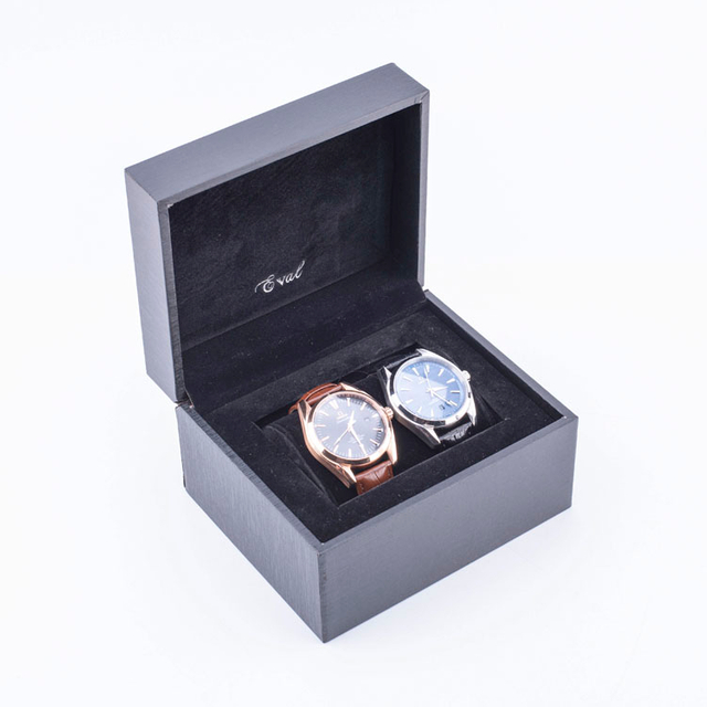 Exhibición de relojes de lujo de madera Premium 2 para hombre individual: apto para envío gratuito con caja de reloj de madera de almacenamiento
