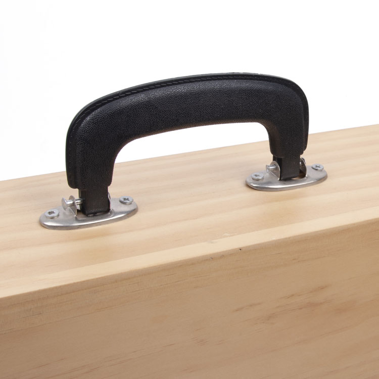 Caja de madera con la caja de correo de papel de papel corrugado impreso personalizado para el embalaje de regalo con el mango