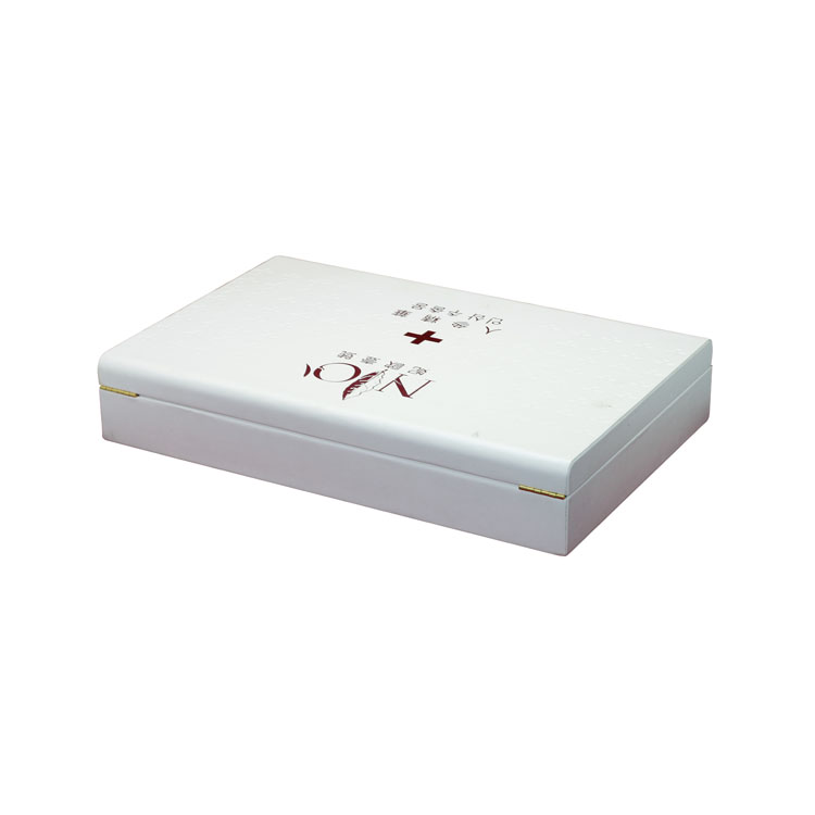 Jewhey White Watch Razor Collar Pin Pearl Gvp White PU Cuero logo cosmético Director esencial Caja de regalos de regalo