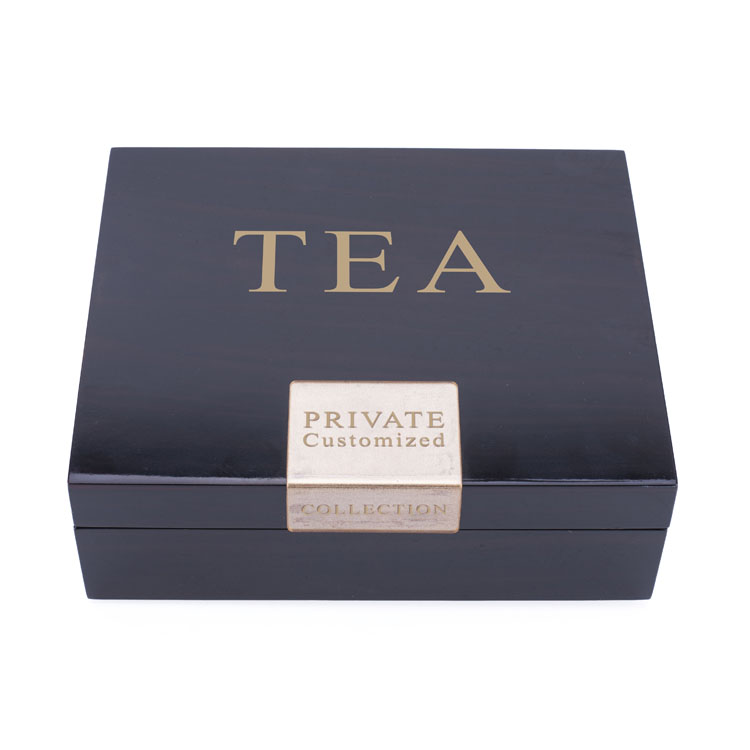 Caja de té de madera Cooper y Co Pickwick Caja de té de madera Pickwick Caja de té de madera rosa