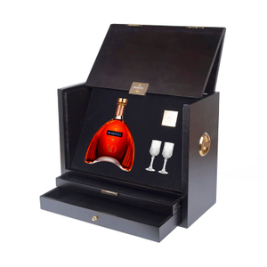 Caja de vino distintiva de madera de pino negro mate