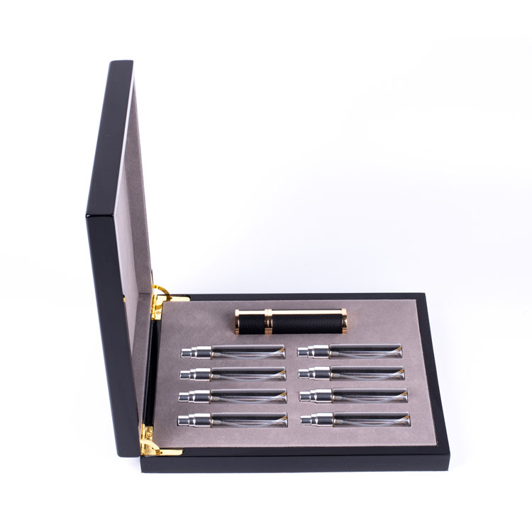 Caja de madera MDF de piano blanca de lujo personalizado para perfume de almacenamiento