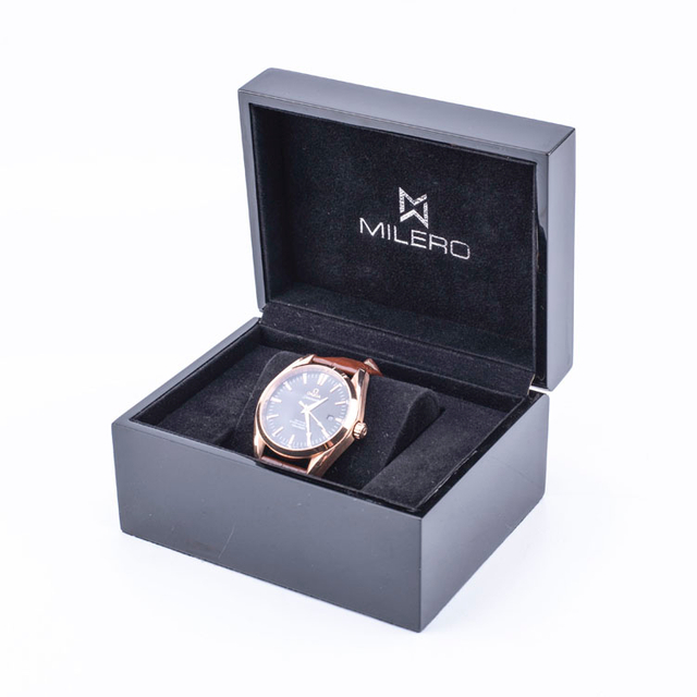 Caja de empaquetado del reloj de madera del logotipo de encargo de lujo del OEM en existencia para el regalo