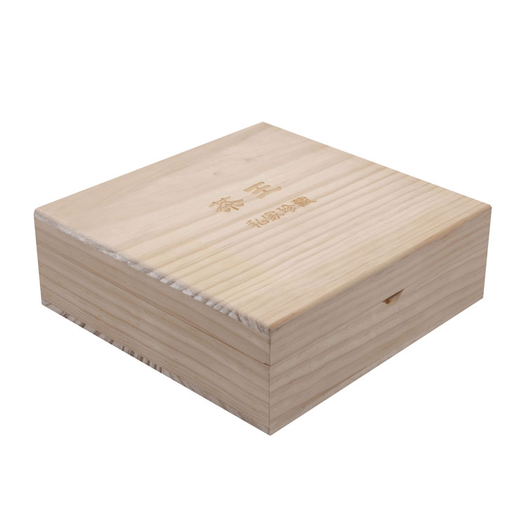 Caja de balsa de color natural con 6 compartimentos Bag Caddy Caja de té de madera con tapa cerrable