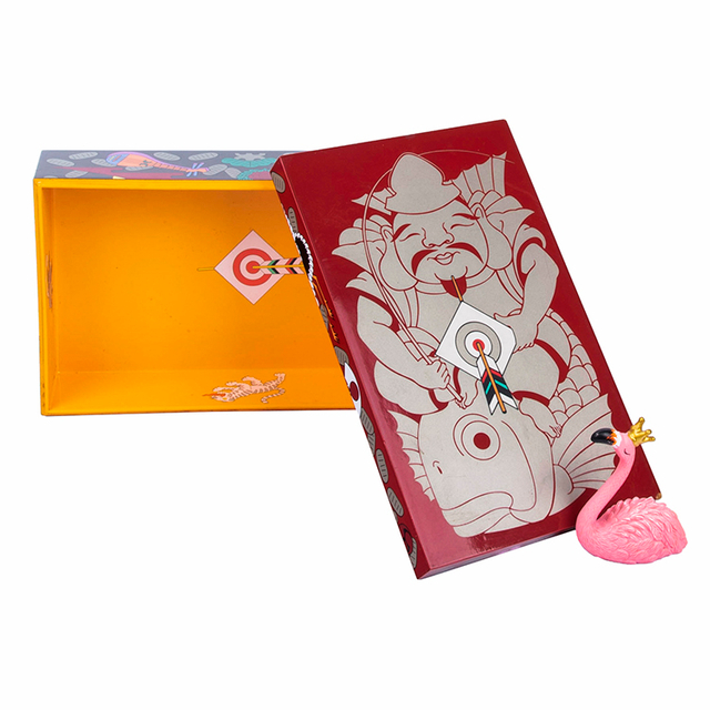 Caja linda de madera de almacenamiento de estilo del sudeste asiático pintado a mano