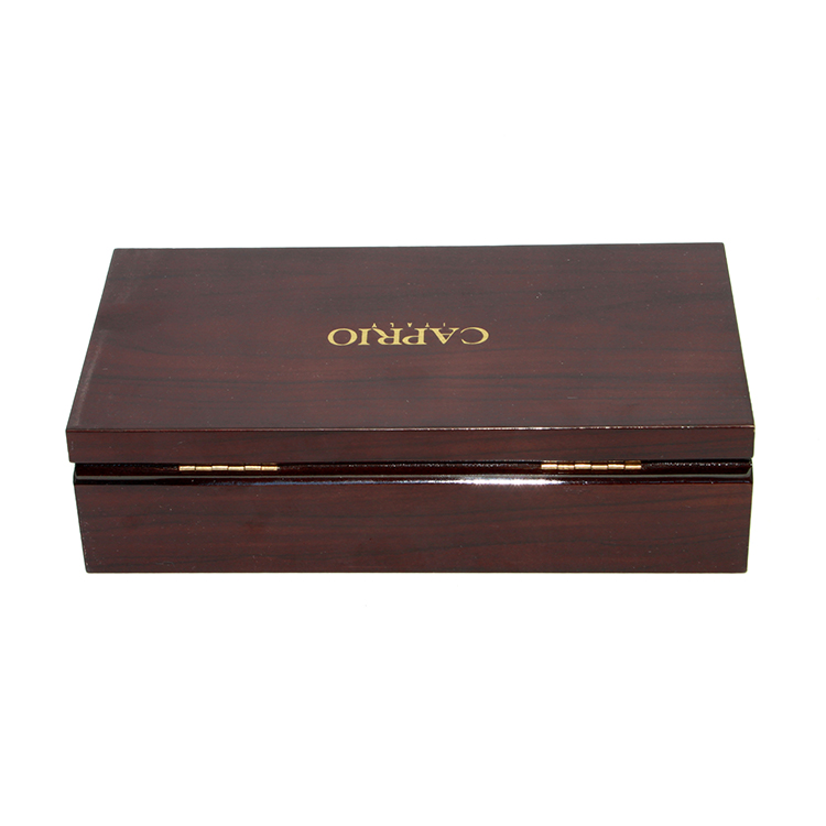 Guangzhou Gold Foil Box de madera Fábrica Cajas de madera hechas a mano de lujo