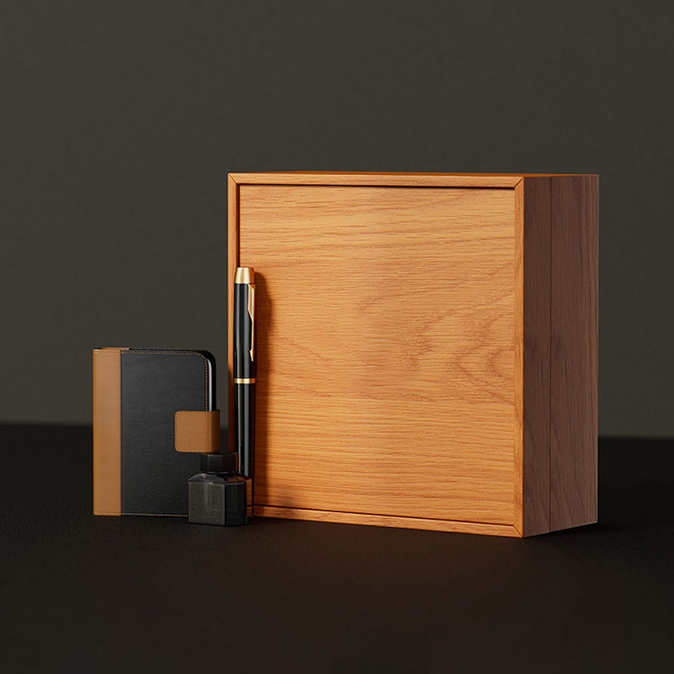 Conduce una caja de madera de la fuente de madera inacabada de vino de alta calidad de alta calidad
