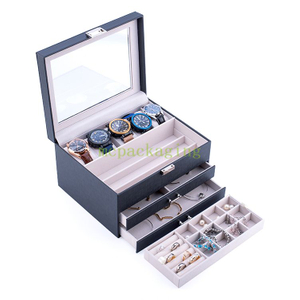 Caja de relojes de madera gafas de sol y joyas restaurando joyería de madera caja de música de joyería de madera