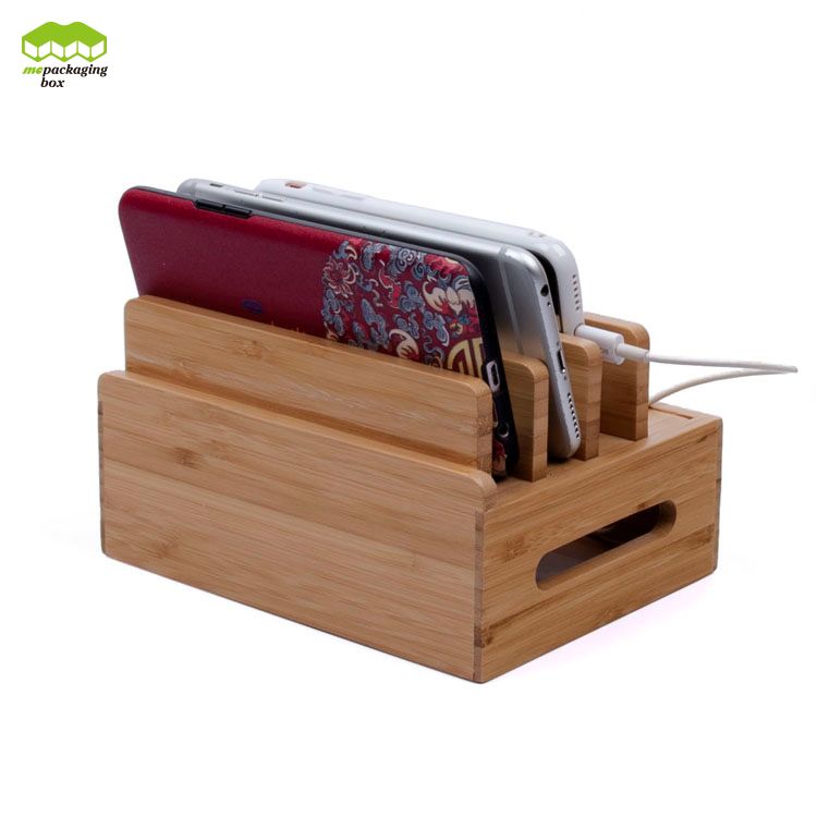Caja de bambú creativa del cargador de los bancos del poder respetuoso del medio ambiente