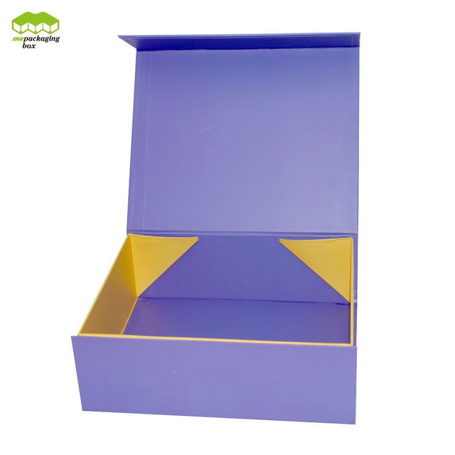 Caja de papel de regalo rígida magnética plegable