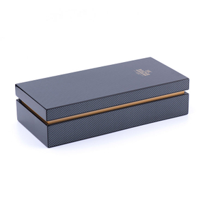 Elegante caja de vino negro para regalos y eventos personalizados