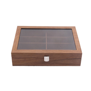 Caja de madera con exhibición de 8 gafas de sol calientes