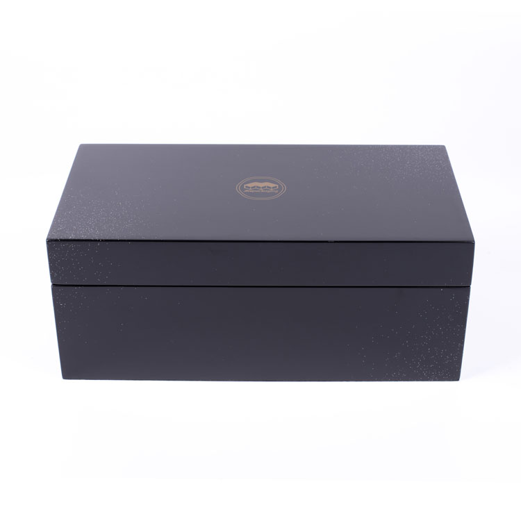 Cajas de regalo de empaquetado de la caja de madera de lujo de encargo de la botella de perfume de la laca negra del piano con la cerradura de llave