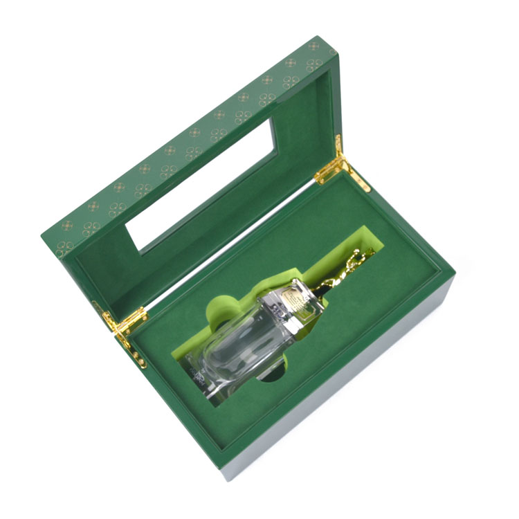 Caja de madera del perfume de lujo del MDF para la caja de almacenamiento de madera de la botella de perfume